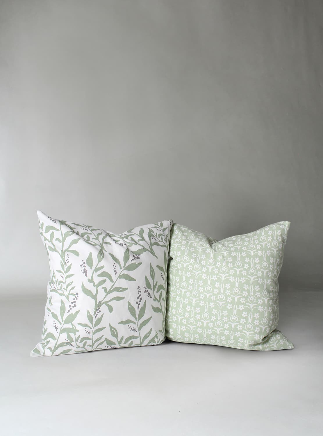 Kuddfodral 2-pack - Ella (grön) (Storlek: 45 x 45)