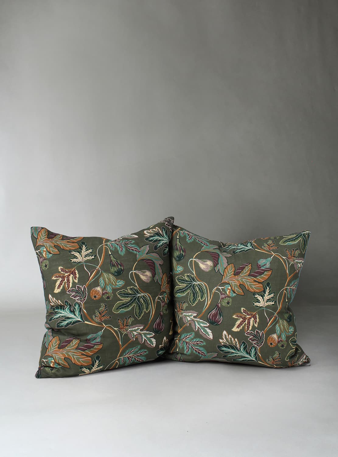 Kuddfodral 2-pack - Leonora (grön) (Storlek: 45 x 45 cm)