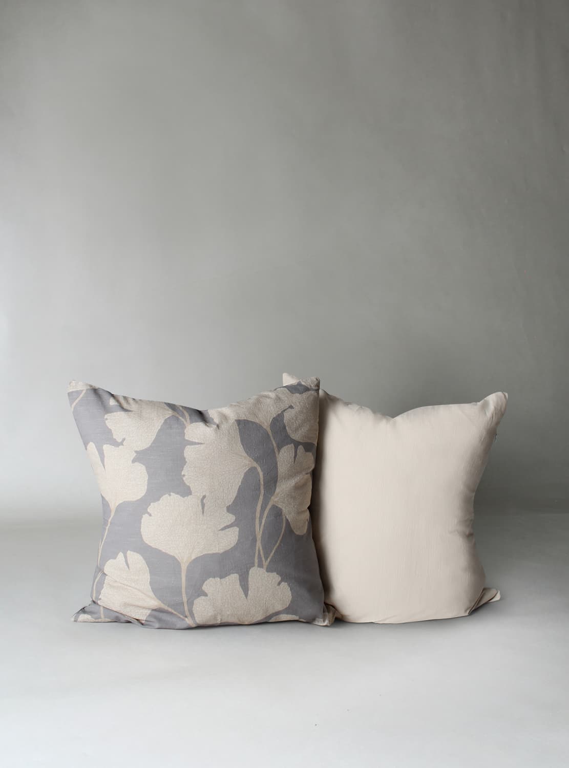 Kuddfodral 2-pack - Abril (grå/beige) (Storlek: 45 x 45 cm)