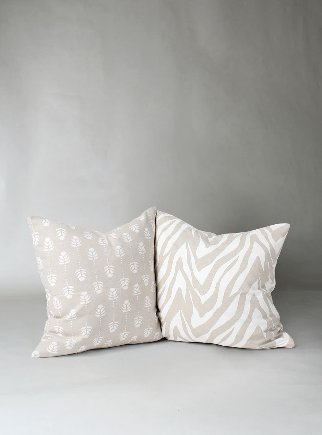 Kuddfodral 2-pack - Sari (mellanbeige) (Storlek: 45 x 45)
