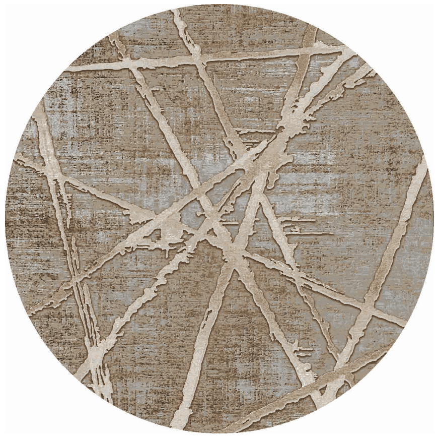 Rund matta - Lagos (beige) (Storlek: Ø 160 cm)
