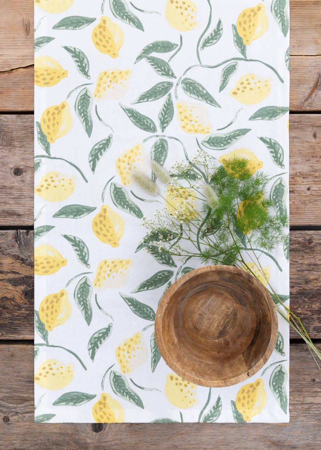 Bordslöpare - Löpare Lemon (gul) (Storlek: 40 x 140 cm)