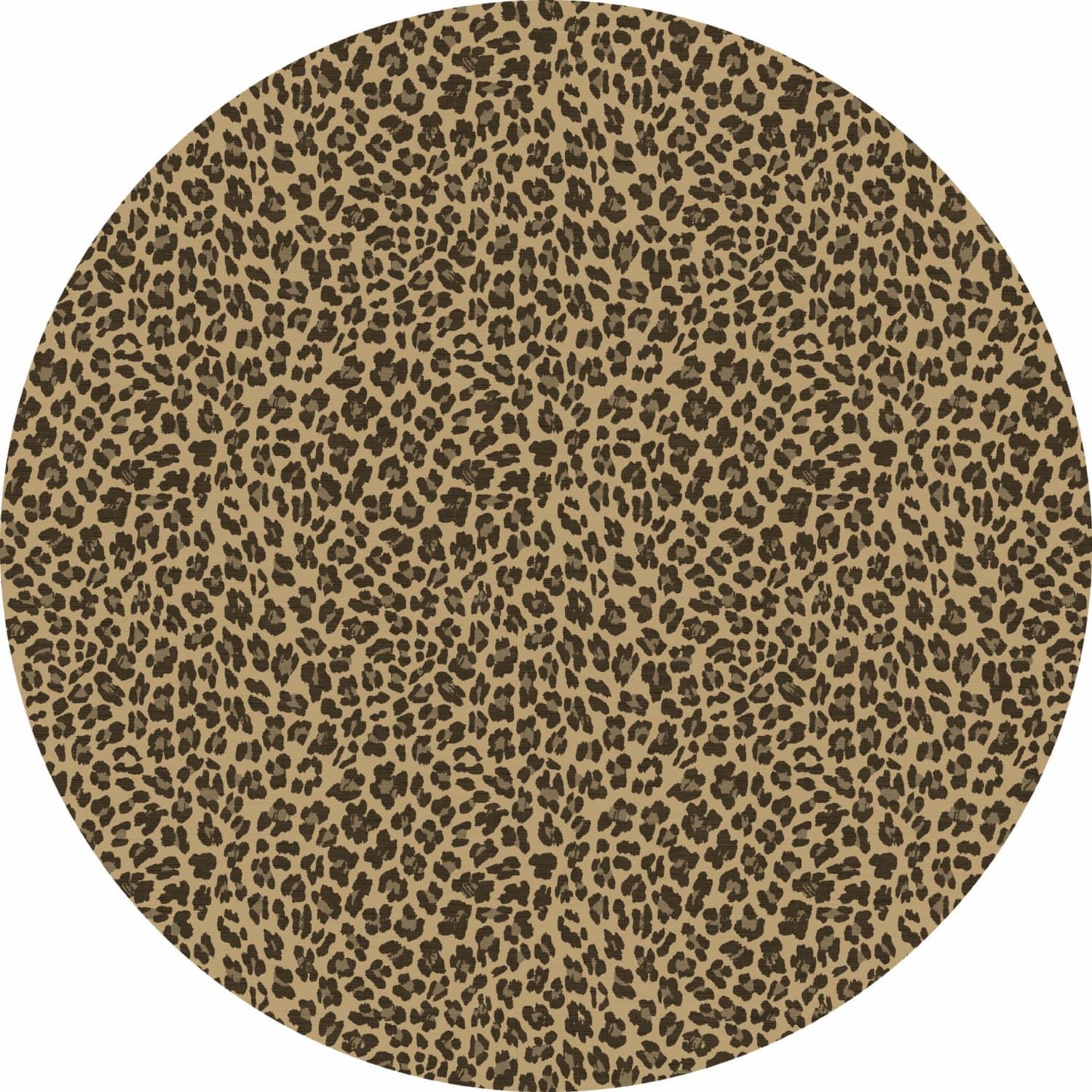 Rund matta - Leopard (brun) (Storlek: Ø 200 cm)