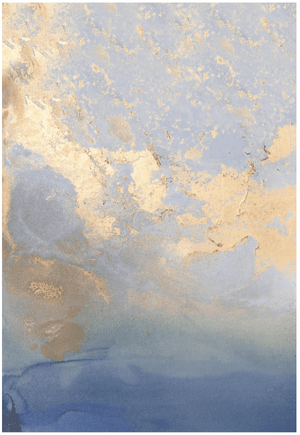 Wiltonmatta - Lesley (blå/guld) (Storlek: 200 x 280 cm)