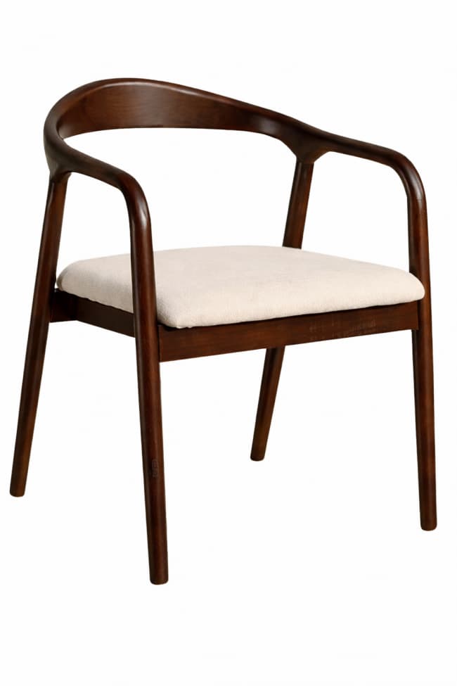 Karmstol - Aspa (mörkbrun/beige) - 2 st (Storlek: Standard)