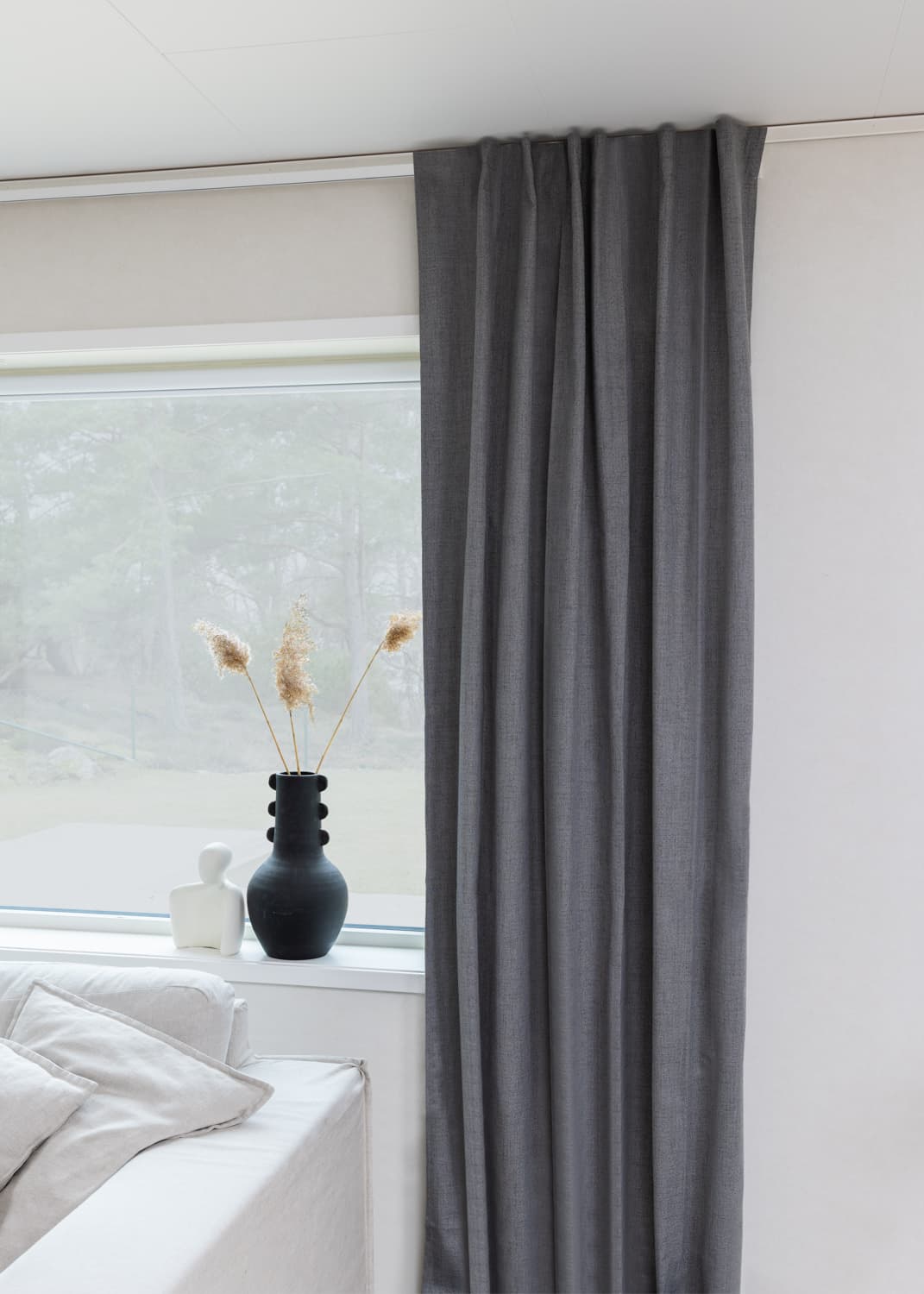 Gardiner - Mörkläggningsgardin Amaris (grå) (Storlek: 130 x 250 cm)