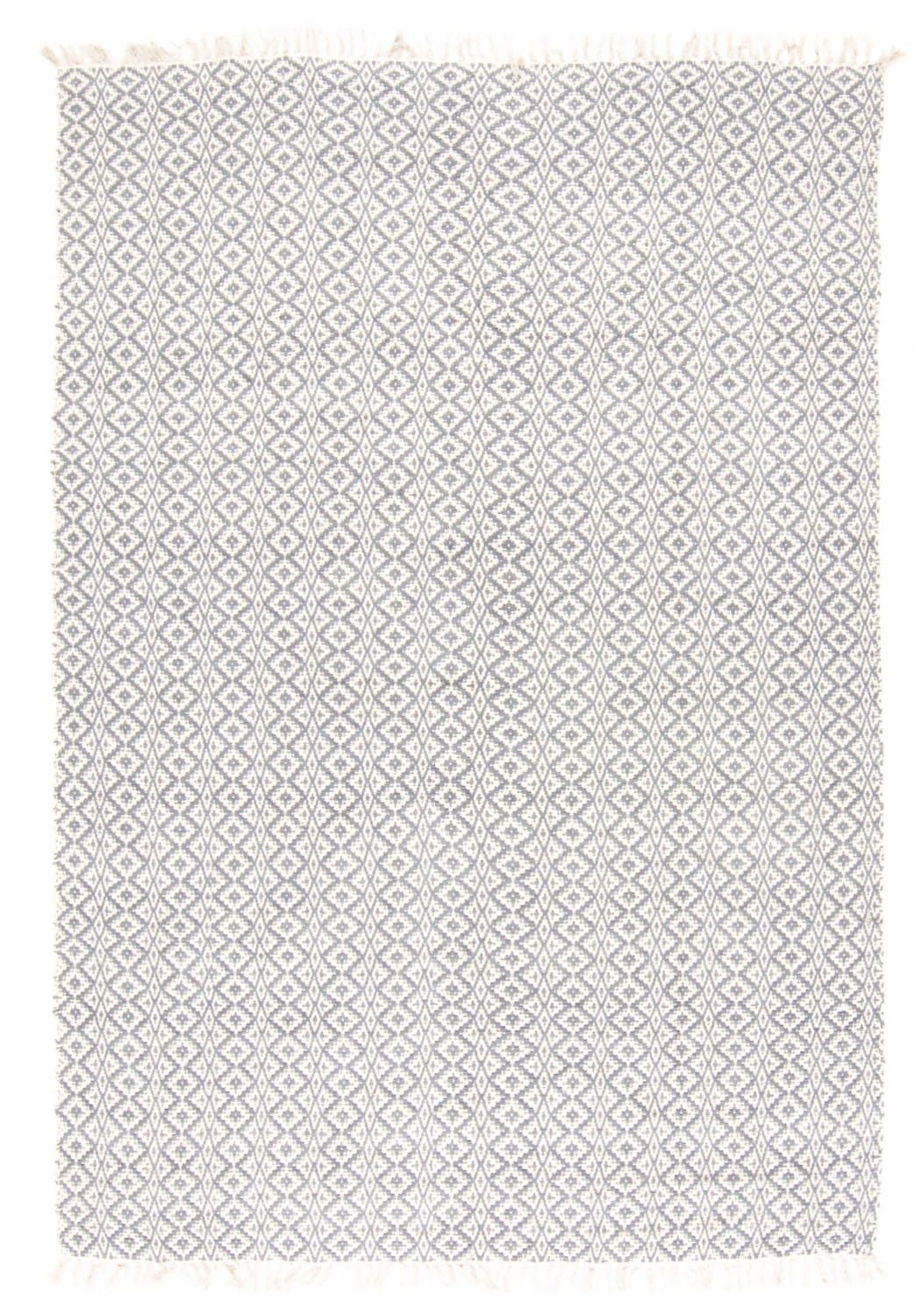 Trasmatta - Lykke (grå/isblå) (Storlek: 140 x 200 cm)