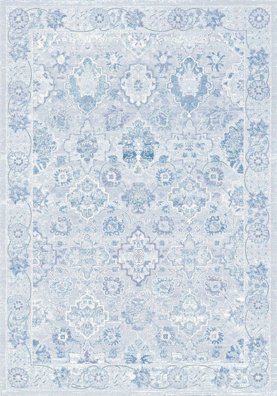 Wiltonmatta - Magnolia (blå) (Storlek: 130 x 190 cm)