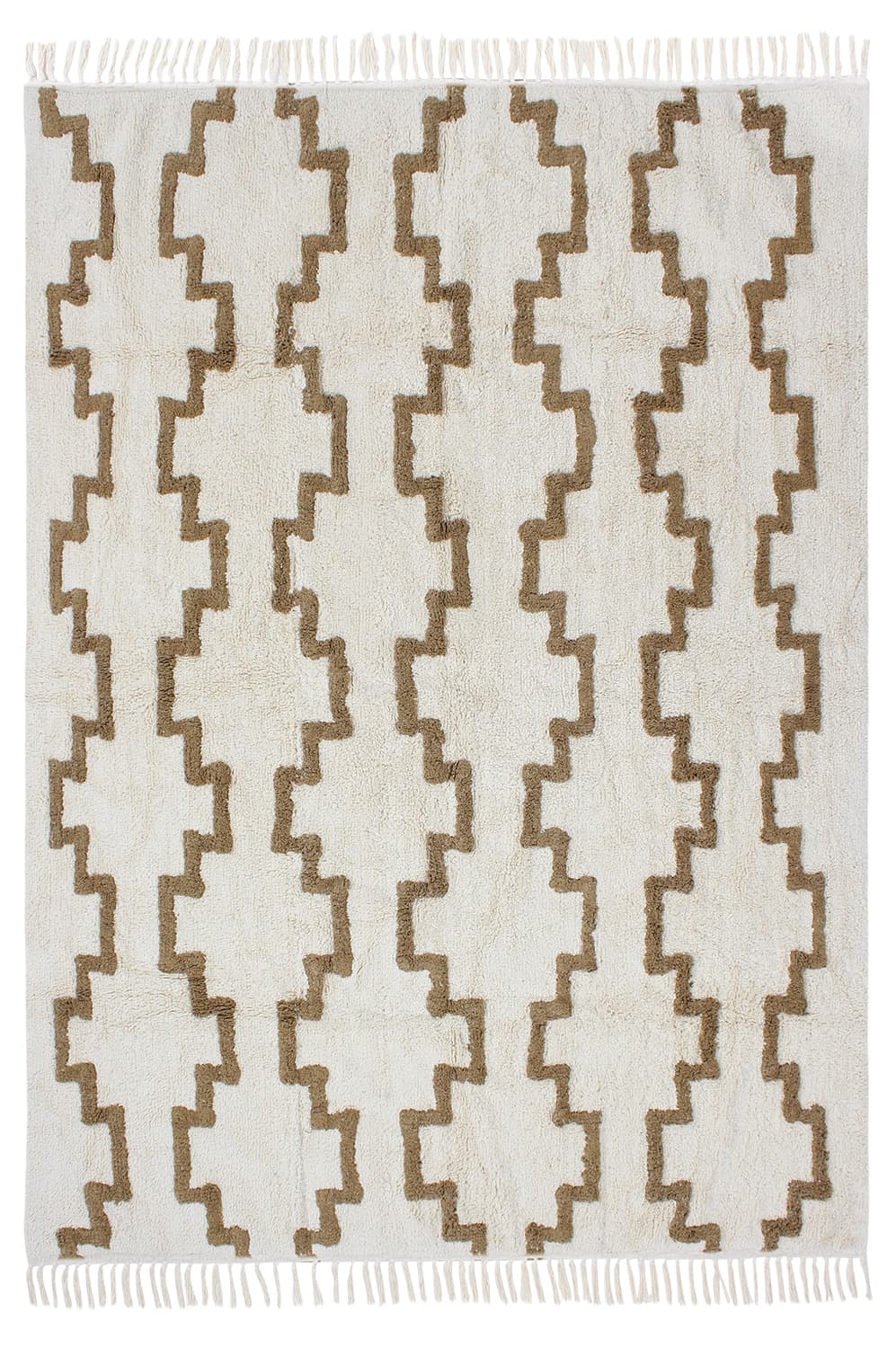 Ryamattor - Arlon Natural Cotton Shaggy (beige) (Storlek: 200 x 290 cm)