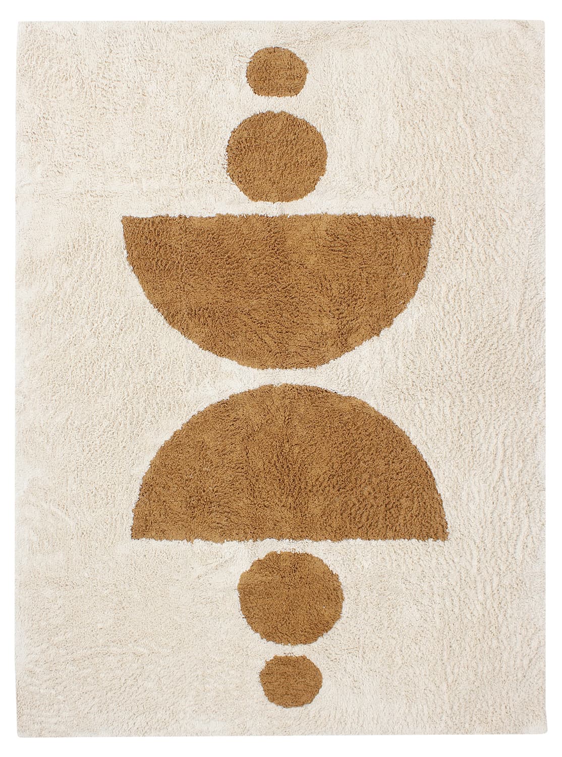Ryamattor - Cervia Natural Cotton Shaggy (beige) (Storlek: 200 x 290 cm)