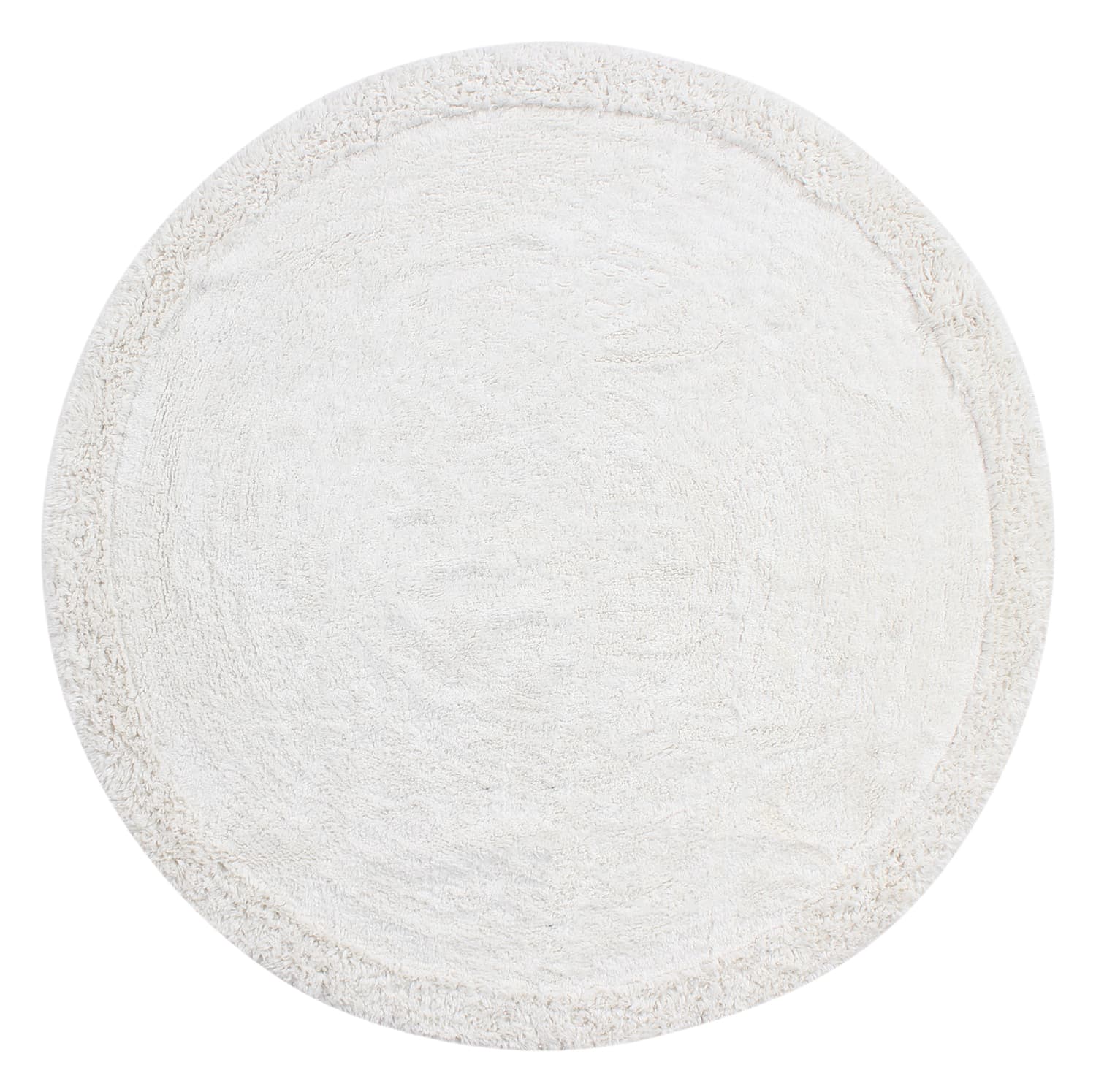 Rund matta - Ebba Natural Cotton Shaggy (offwhite) (Storlek: Ø 200 cm)