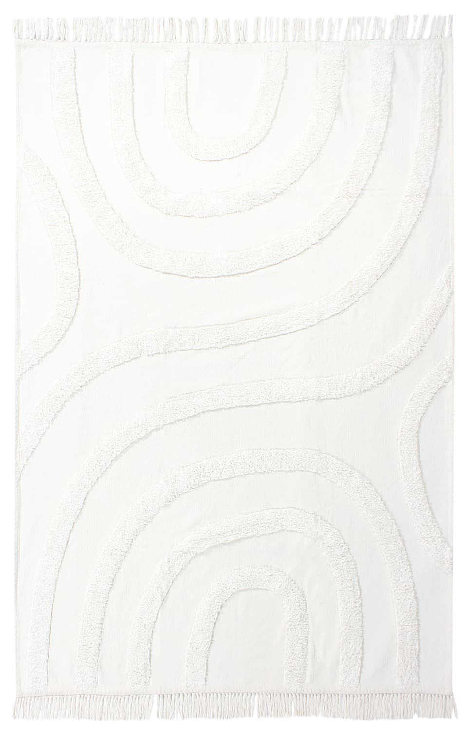 Ryamattor - Emilia Natural Cotton Shaggy (offwhite) (Storlek: 80 x 250 cm)