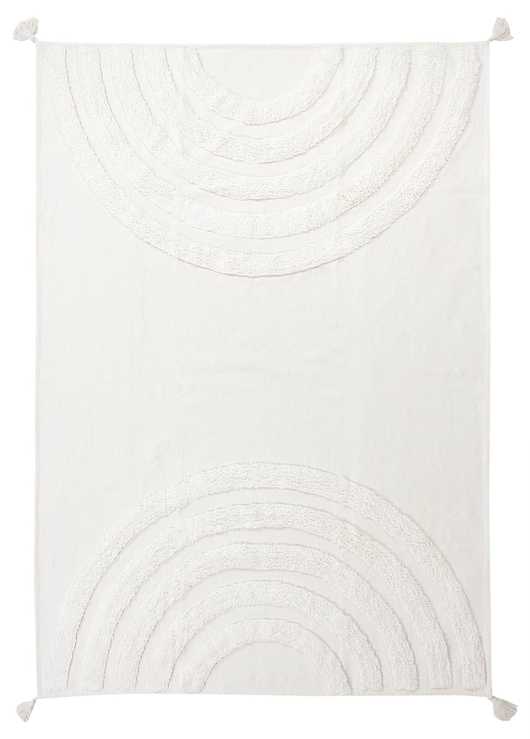 Ryamattor - Everly Natural Cotton Shaggy (offwhite) (Storlek: 200 x 290 cm)