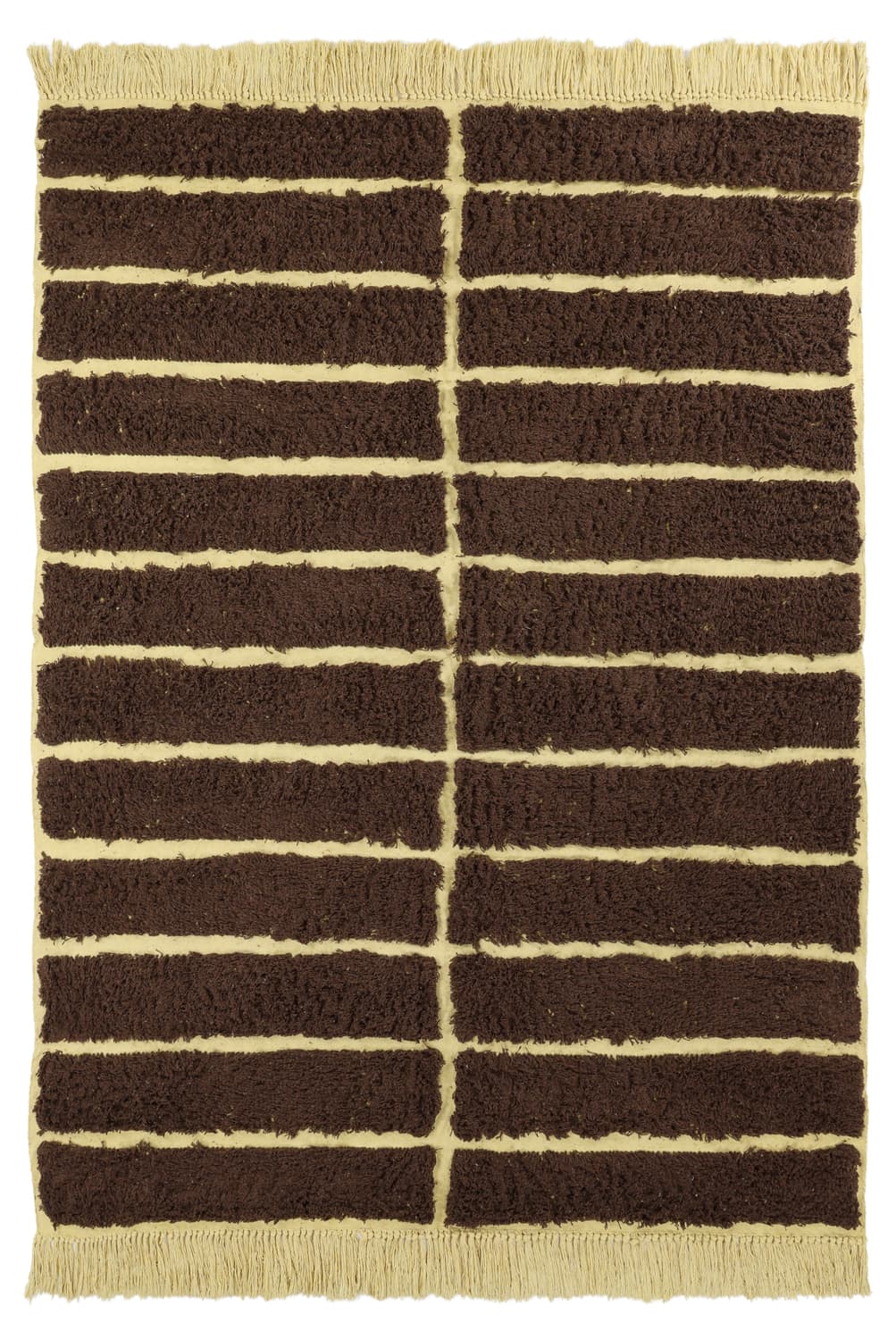 Ryamattor - Ikara Natural Cotton Shaggy (brun) (Storlek: 200 x 290 cm)