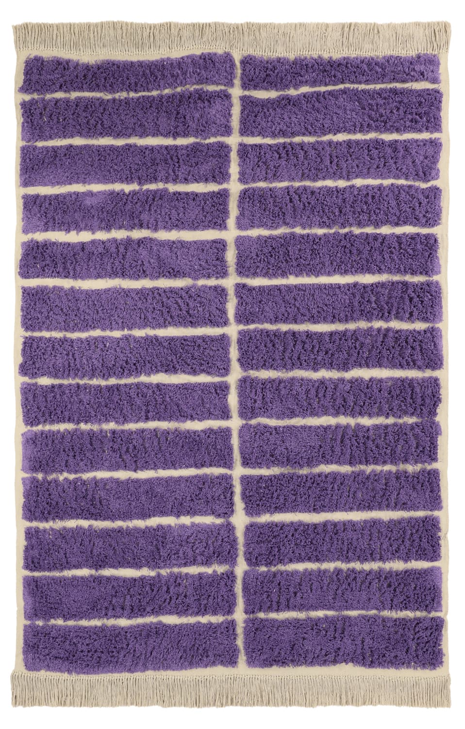 Ryamattor - Ikara Natural Cotton Shaggy (lila) (Storlek: 80 x 150 cm)