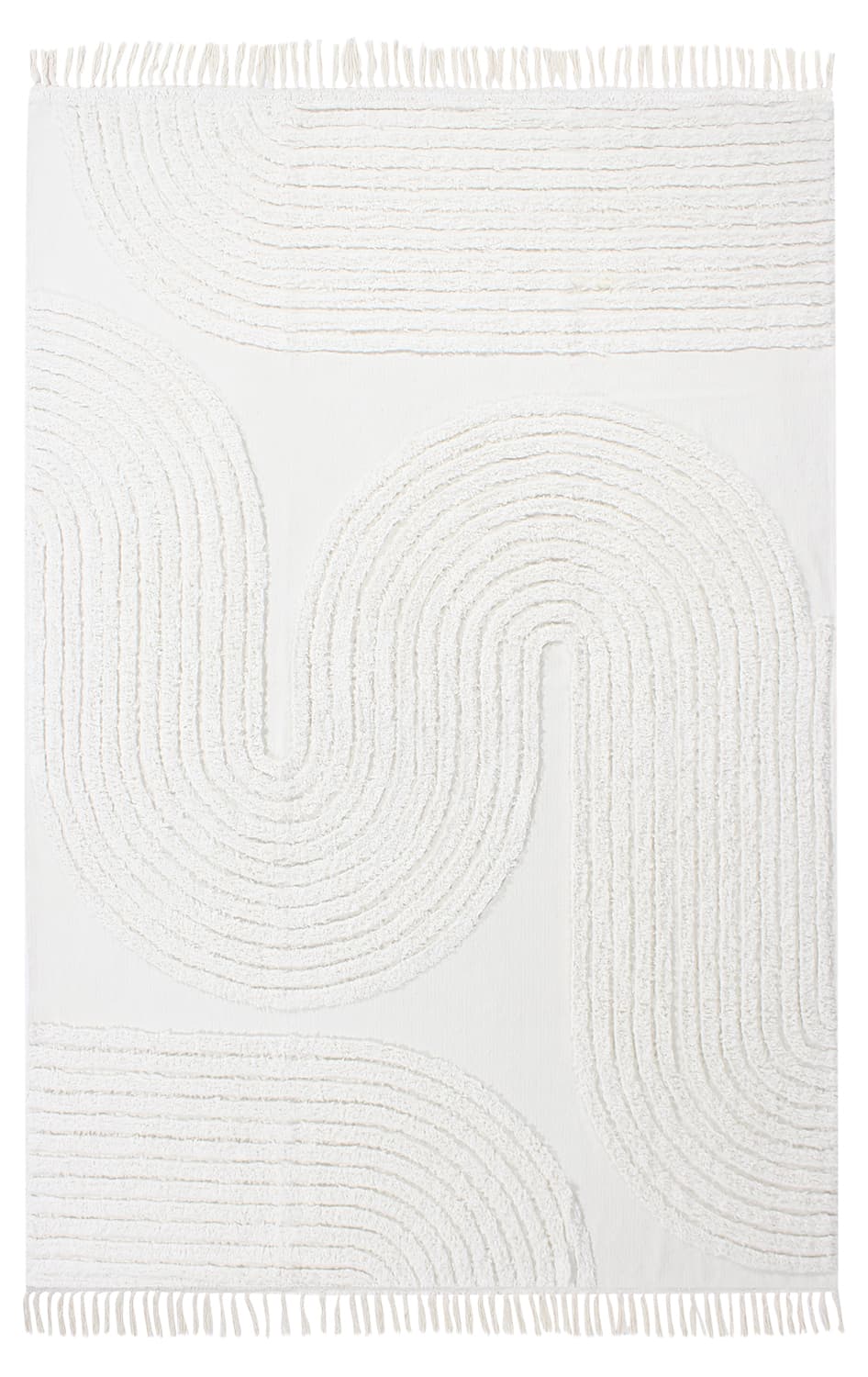 Ryamattor - Jovie Natural Cotton Shaggy (offwhite) (Storlek: 80 x 250 cm)