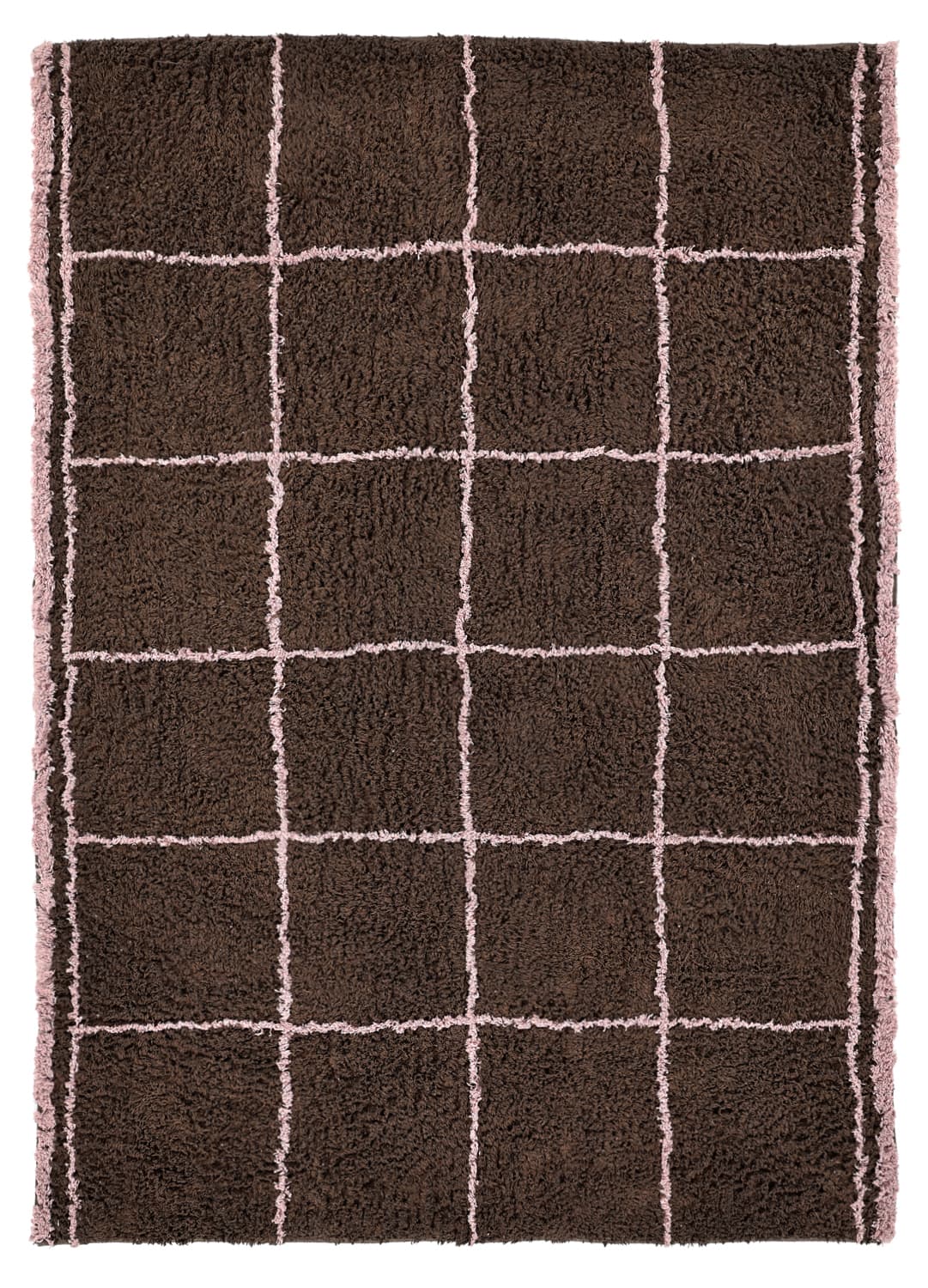 Ryamattor - Lana Natural Cotton Shaggy (brun) (Storlek: 80 x 150 cm)