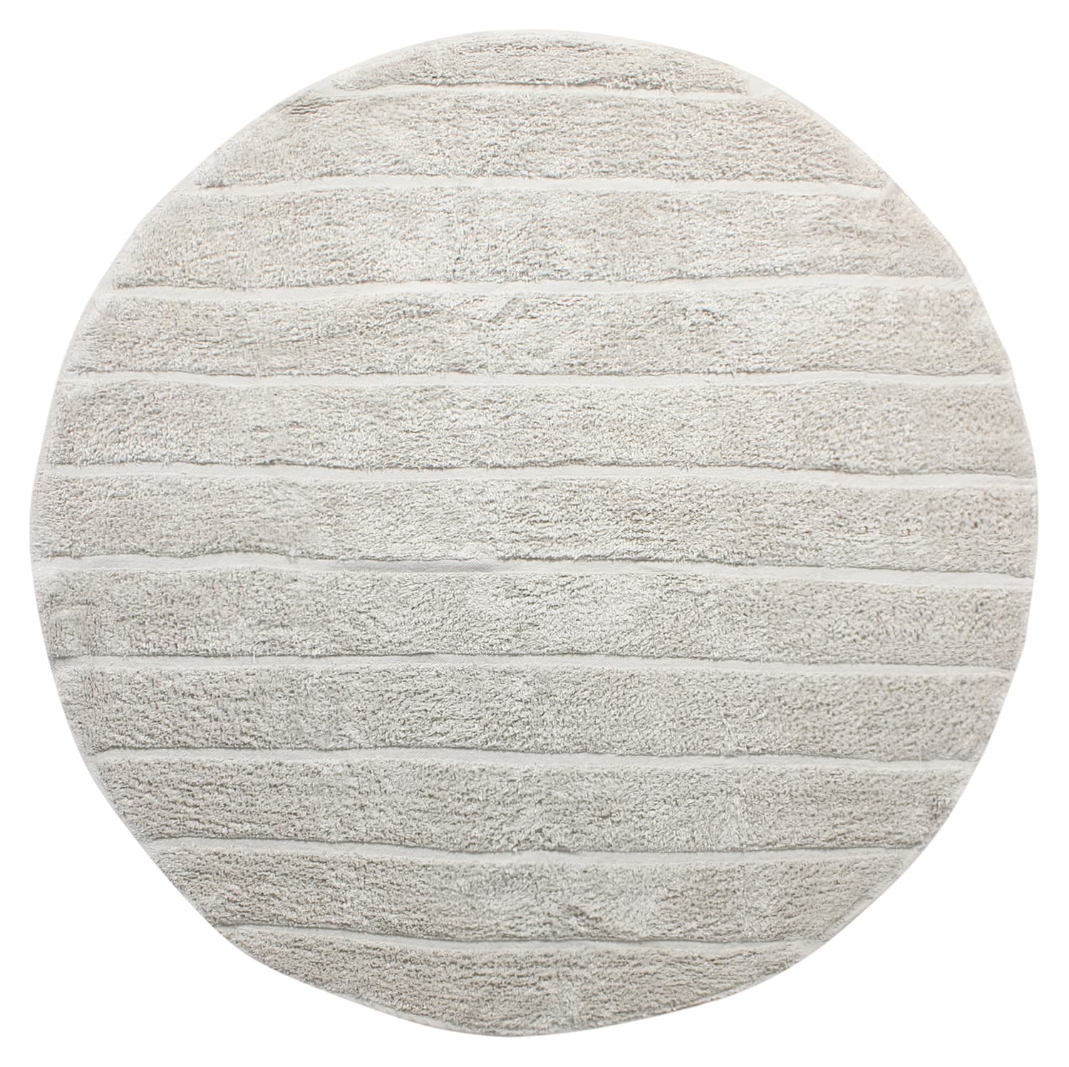 Rund matta - Willow Natural Cotton Shaggy (greige) (Storlek: Ø 200 cm)