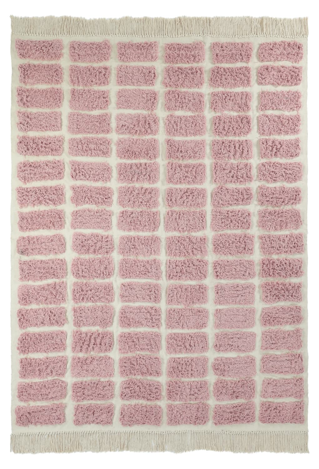 Ryamattor - Zola Natural Cotton Shaggy (rosa) (Storlek: 80 x 150 cm)