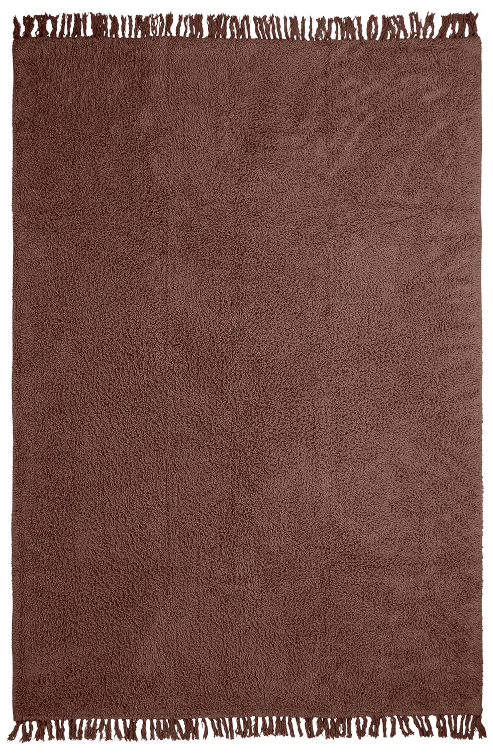 Ryamattor - Alba Natural Cotton Shaggy (brun) (Storlek: 80 x 250 cm)