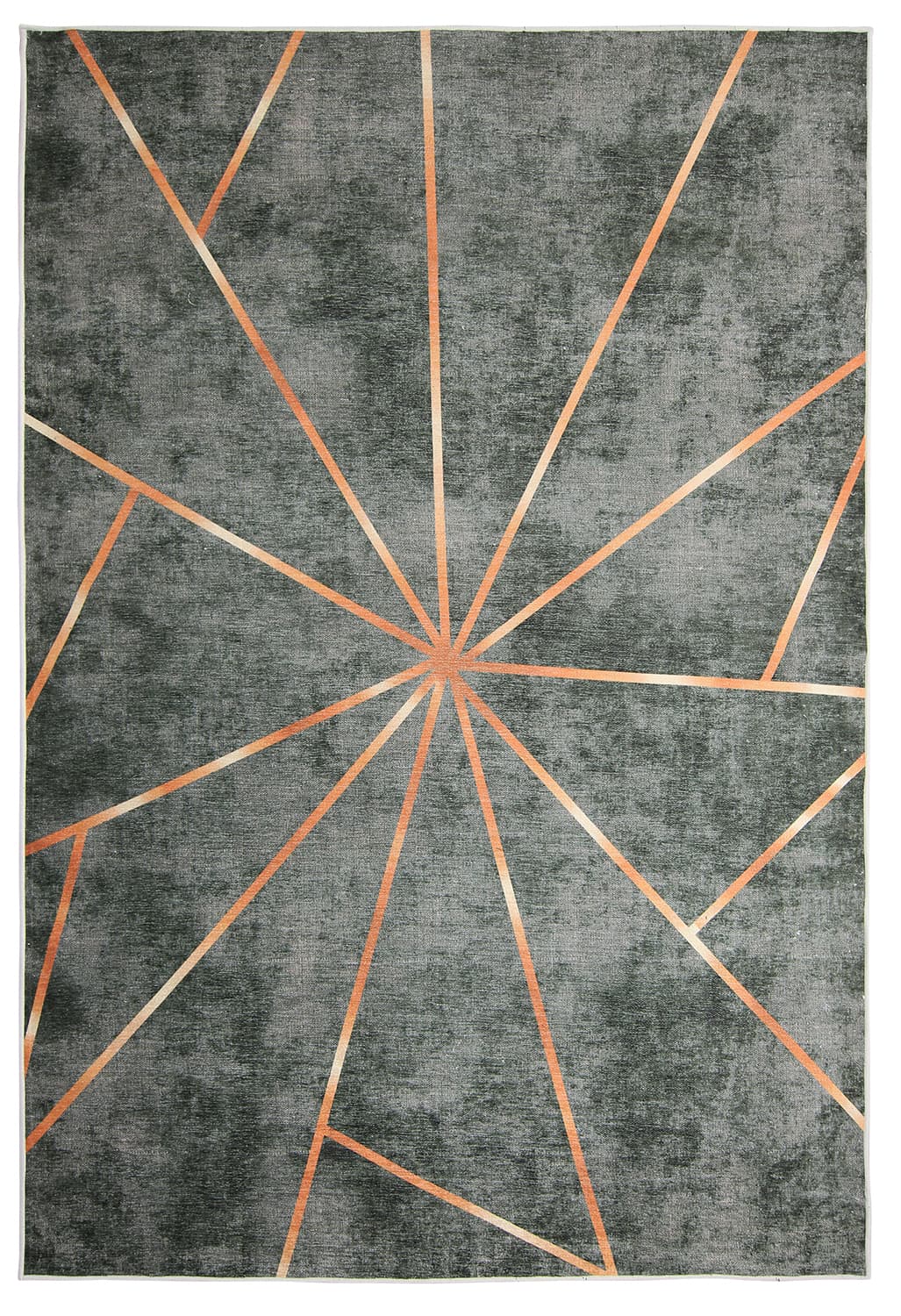 Wiltonmatta - Bellizzi (grön/orange) (Storlek: 200 x 280 cm)