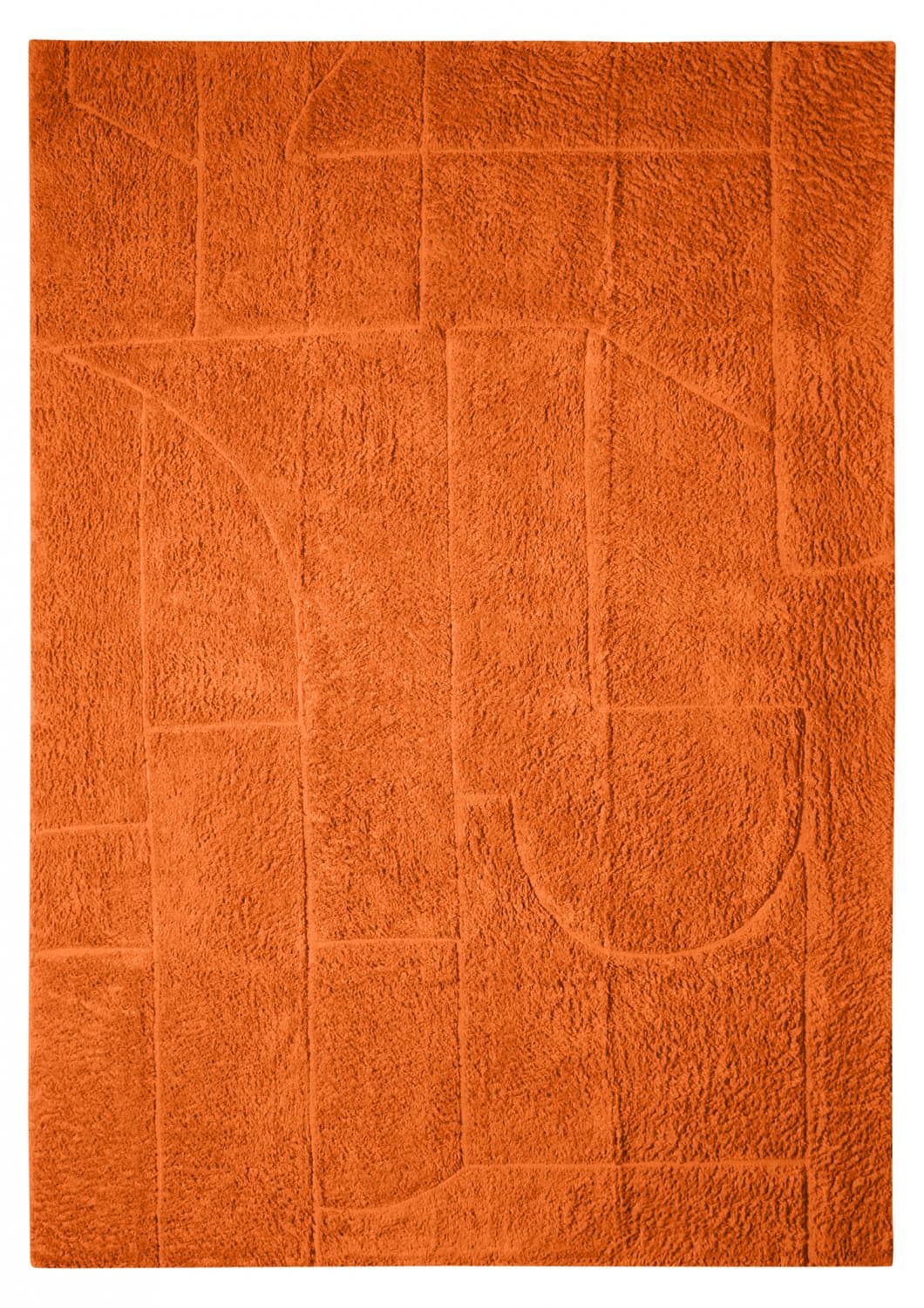 Ryamattor - Cremona Natural Cotton Shaggy (orange) (Storlek: 80 x 250 cm)