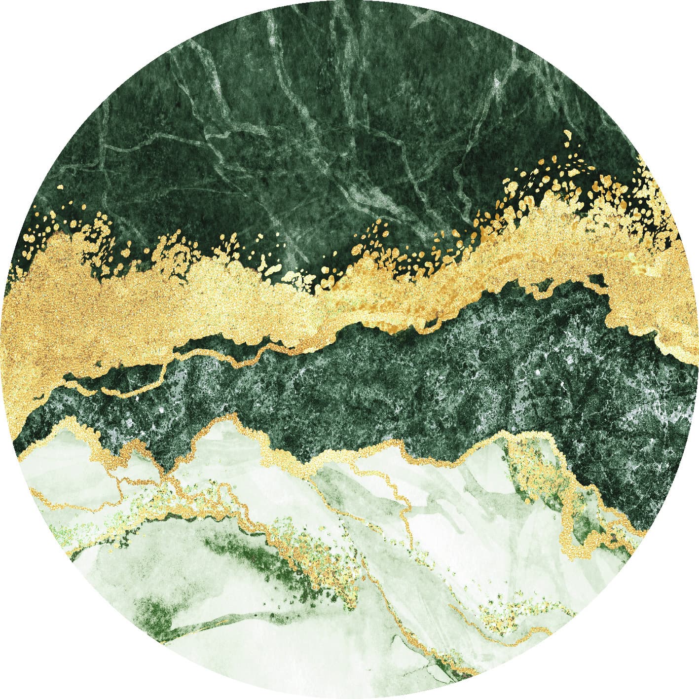 Rund matta - Padova (mintgrön) (Storlek: Ø 120 cm)