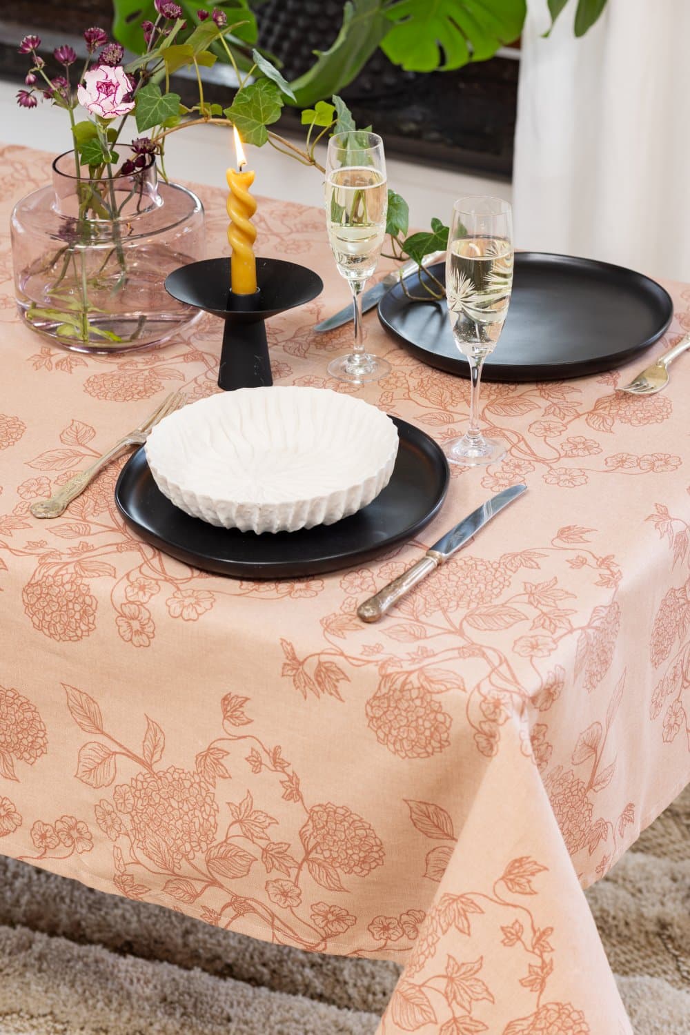 Dukar - Bomullsduk Minna (rosa) (Storlek: 140 x 250)