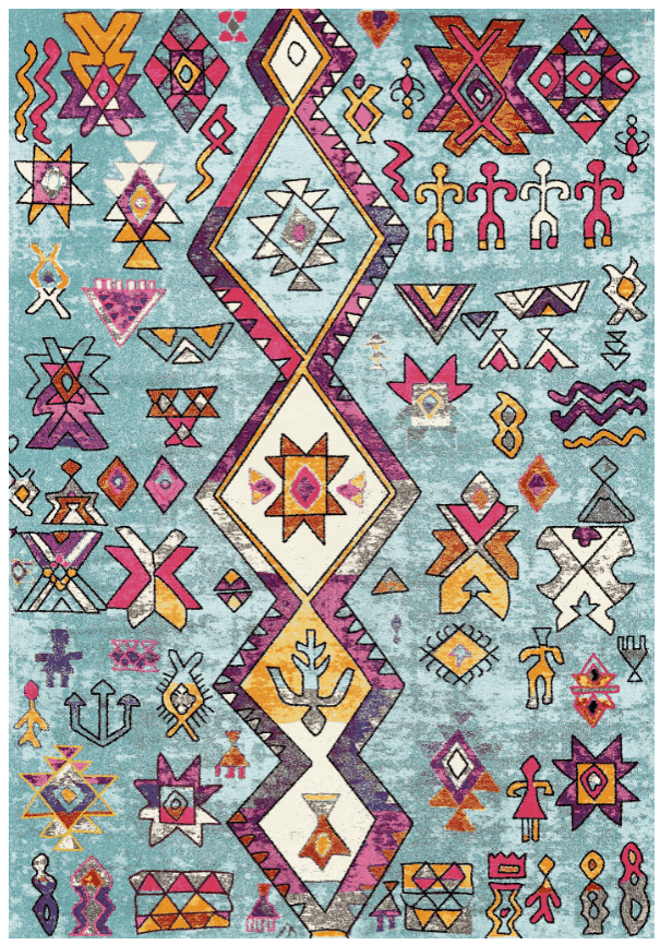 Wiltonmatta - Misare (blå/multi) (Storlek: 160 x 230 cm)