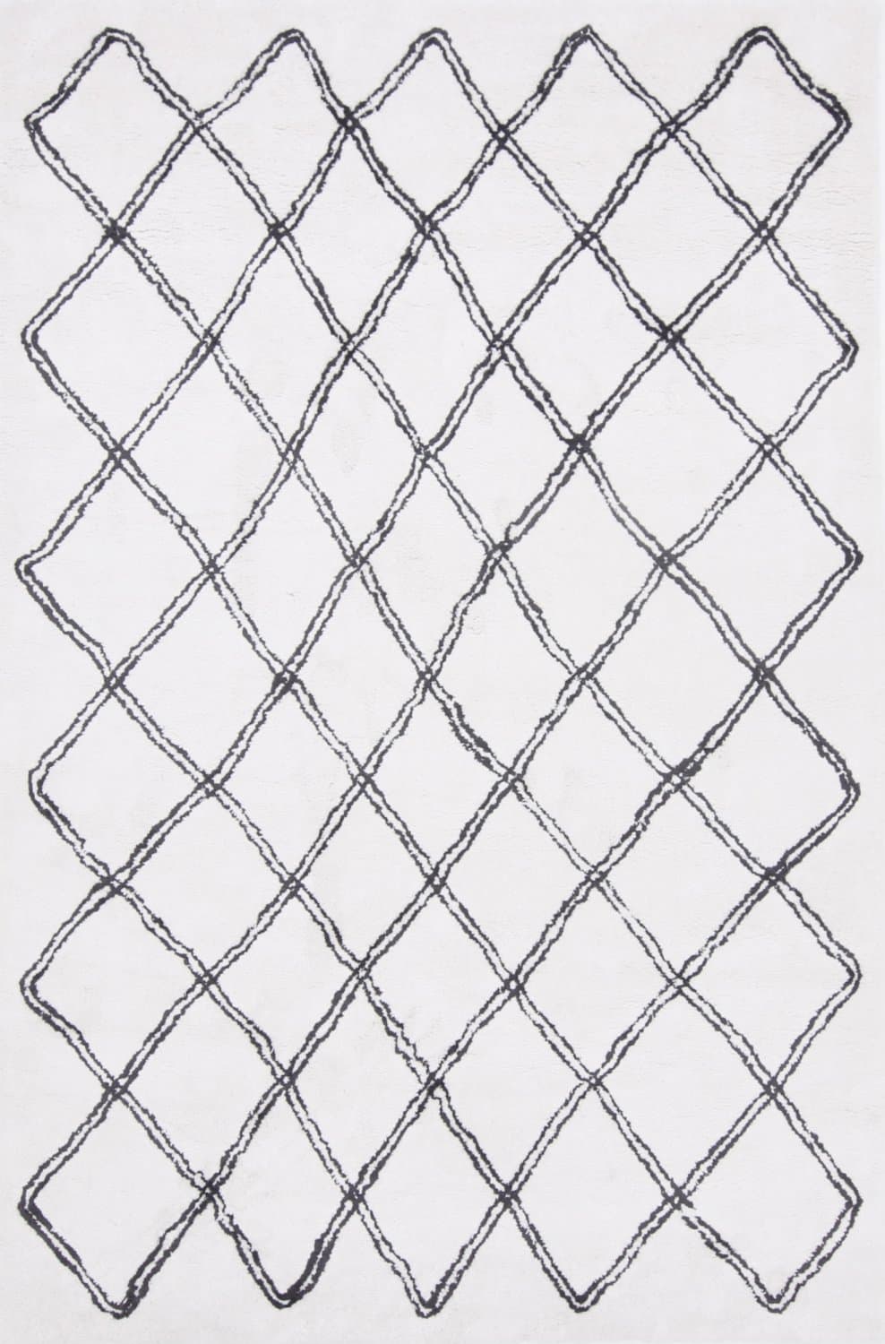 Ryamattor - Morocco (svart/vit) (Storlek: 160 x 230 cm)