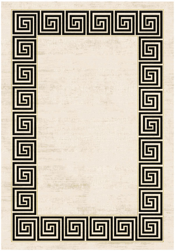 Wiltonmatta - Mytos (beige/svart) (Storlek: 160 x 230 cm)