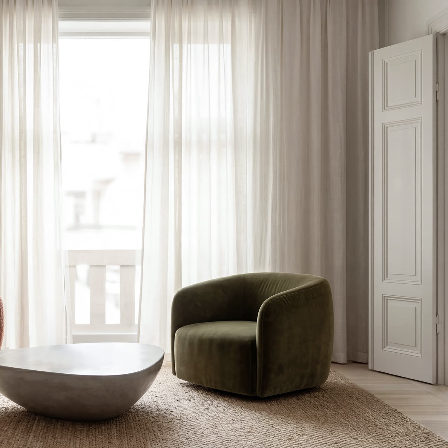 Gardiner 2-Pack - Linnegardin Noemi (cream) (Storlek: 140 x 220 cm)