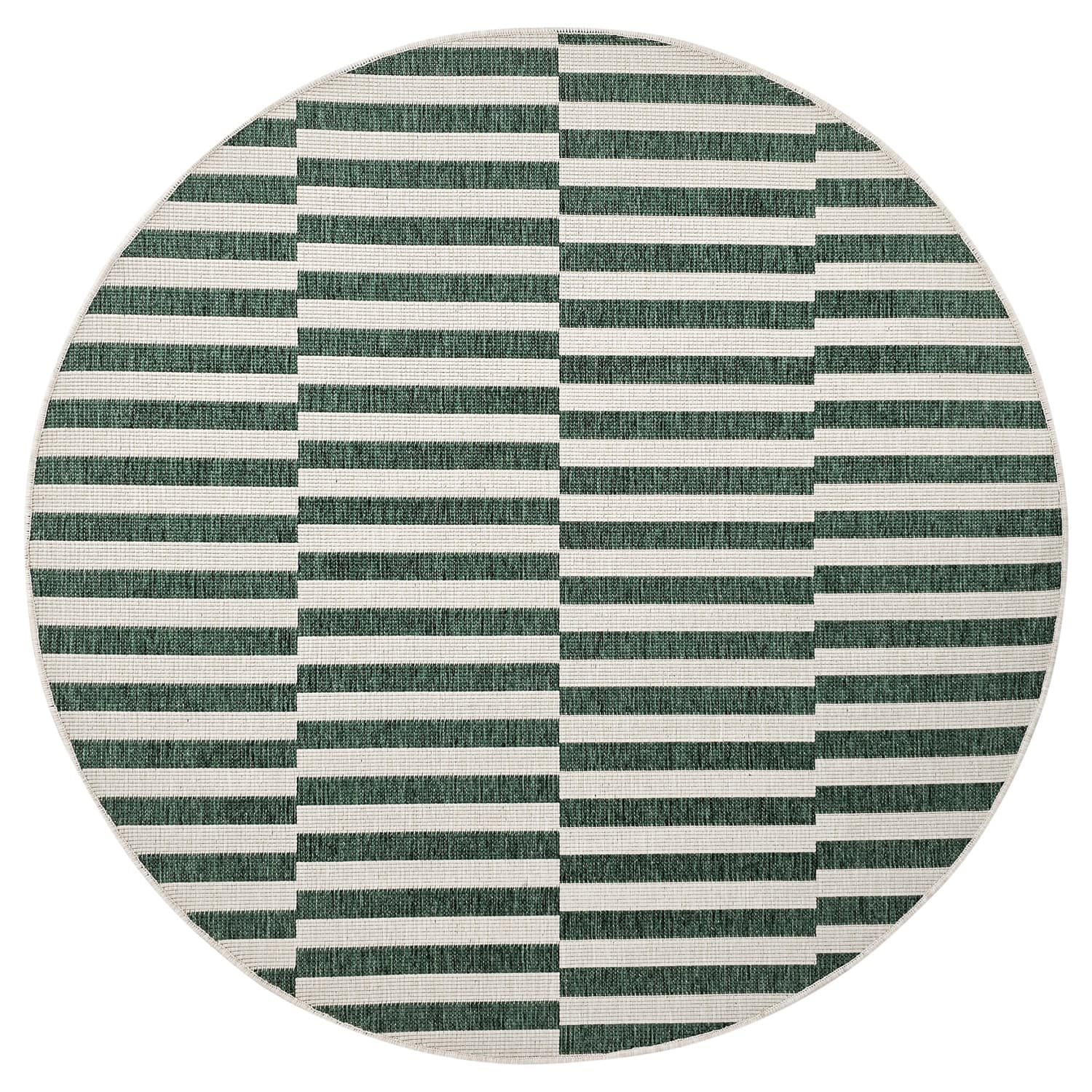 Rund matta - Indoor/Outdoor Otto (grön) (Storlek: Ø 200 cm)