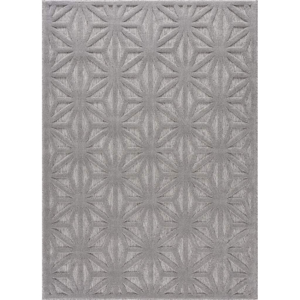 Shaggy Indoor-Outdoor - Preston (grå) (Storlek: 120 x 170 cm)
