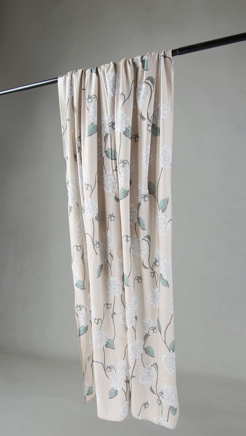 Gardiner - Bomullsgardin Alyssa (beige/grå) (Storlek: 140 x 250 cm)
