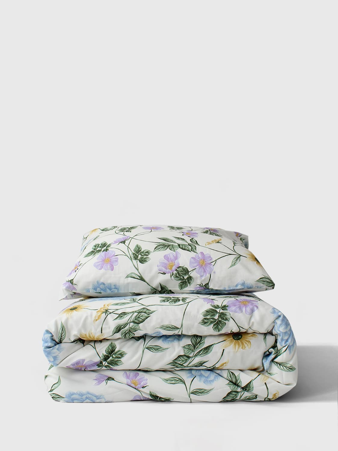 Påslakanset - Dahlia (blå) (Storlek: 150 x 210 cm)