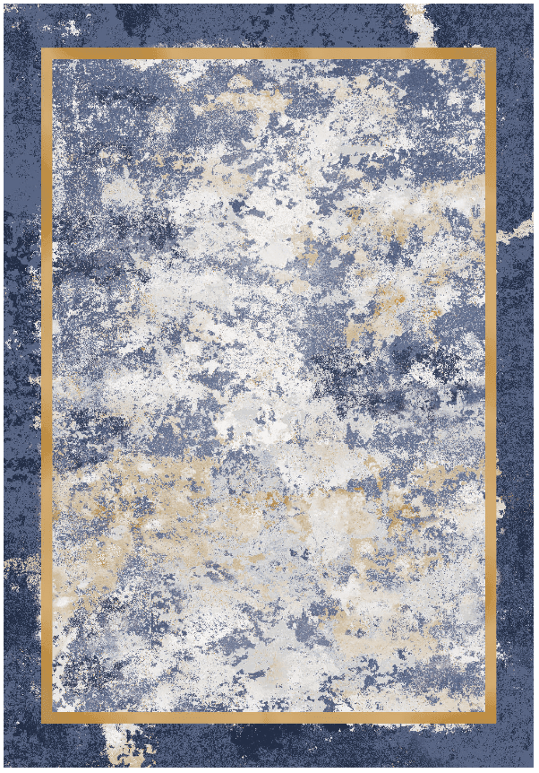 Wiltonmatta - Peri (blå/multi) (Storlek: 160 x 230 cm)