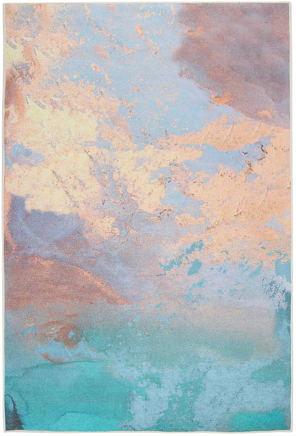 Wiltonmatta - Pescia (blå/multi) (Storlek: 200 x 280 cm)