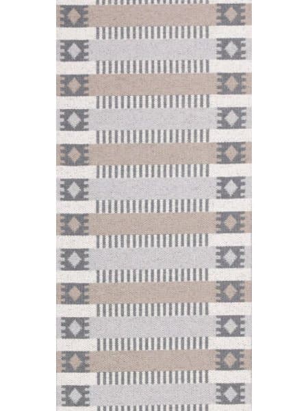 Plastmattor - Horredsmattan Märta (grå/beige) (Storlek: 70 x 250 cm)
