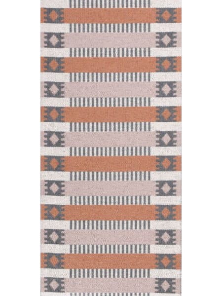 Plastmattor - Horredsmattan Märta (rost/rosa) (Storlek: 70 x 250 cm)