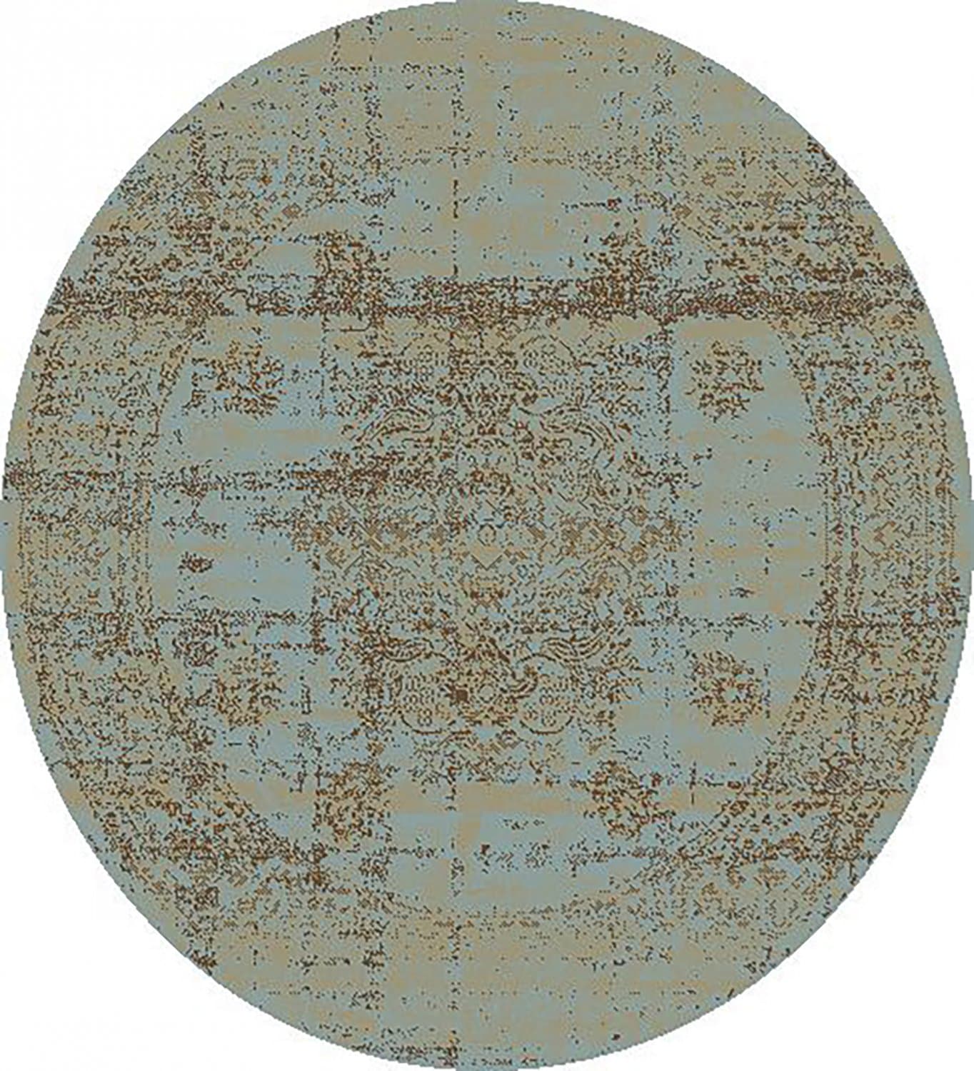 Rund matta - Peking Royal (turkos) (Storlek: Ø 160 cm)