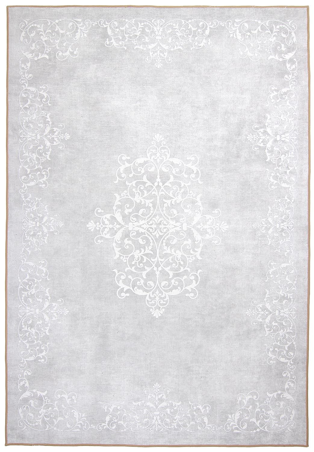 Wiltonmatta - Santi (ljusgrå/vit) (Storlek: 130 x 190 cm)