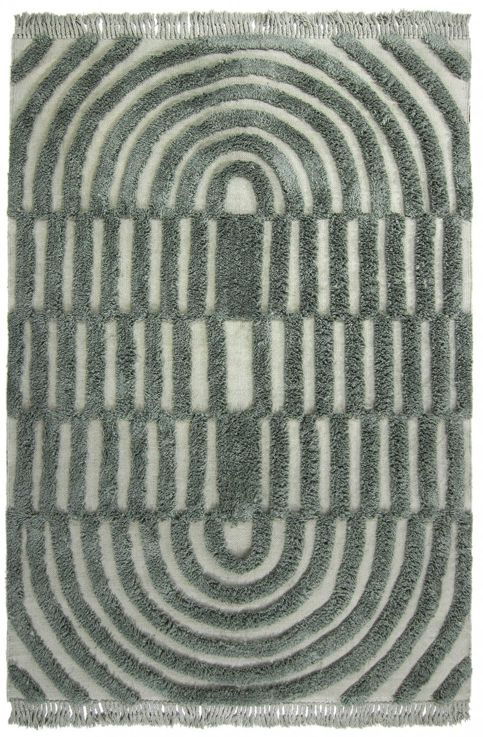 Ullmatta - Rome (grön) (Storlek: 160 x 230 cm)
