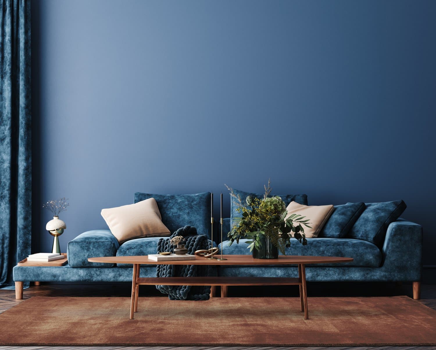Recycled PET with viscose look (brun) (Storlek: 130 x 190 cm)