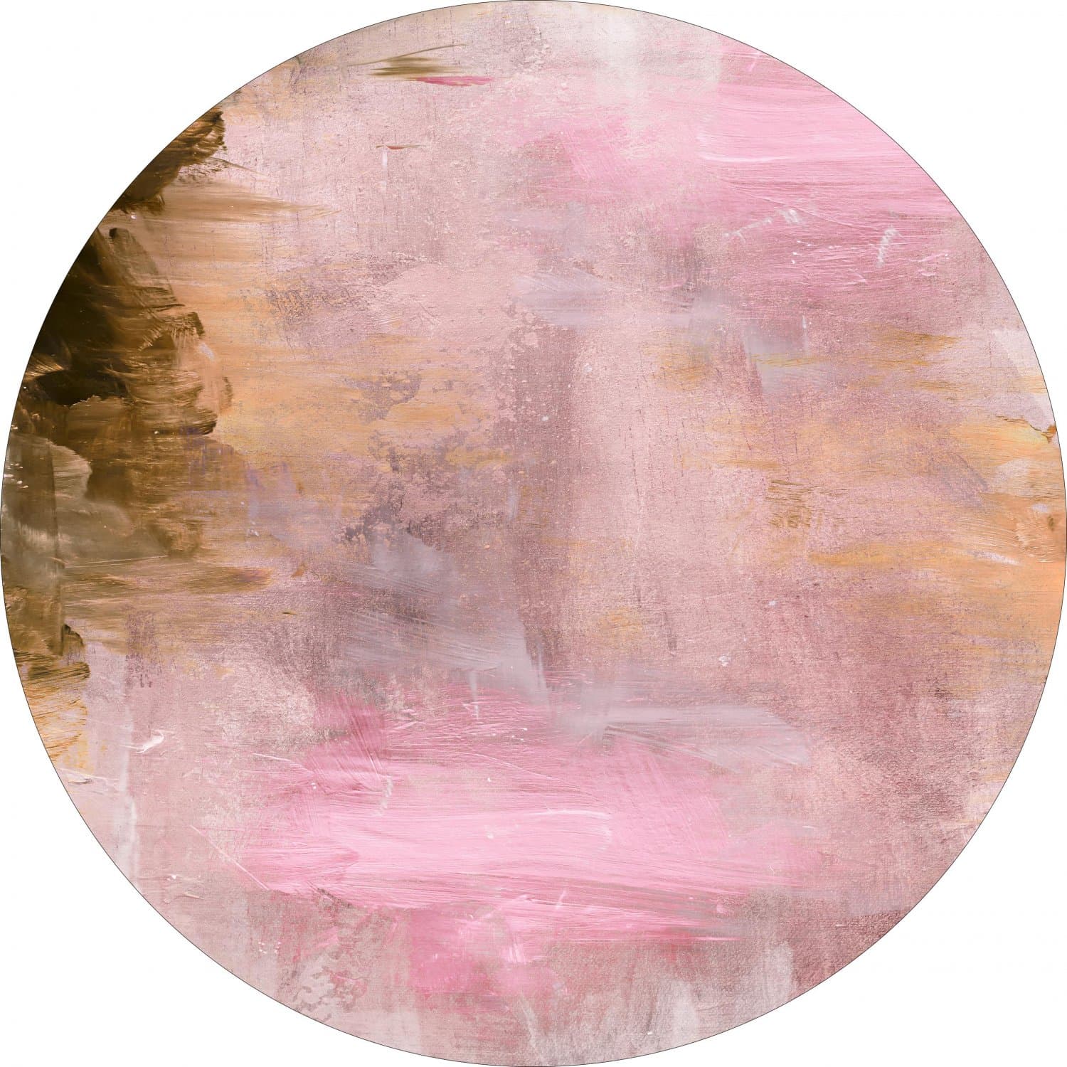 Rund matta - Bonn (rosa) (Storlek: Ø 200 cm)