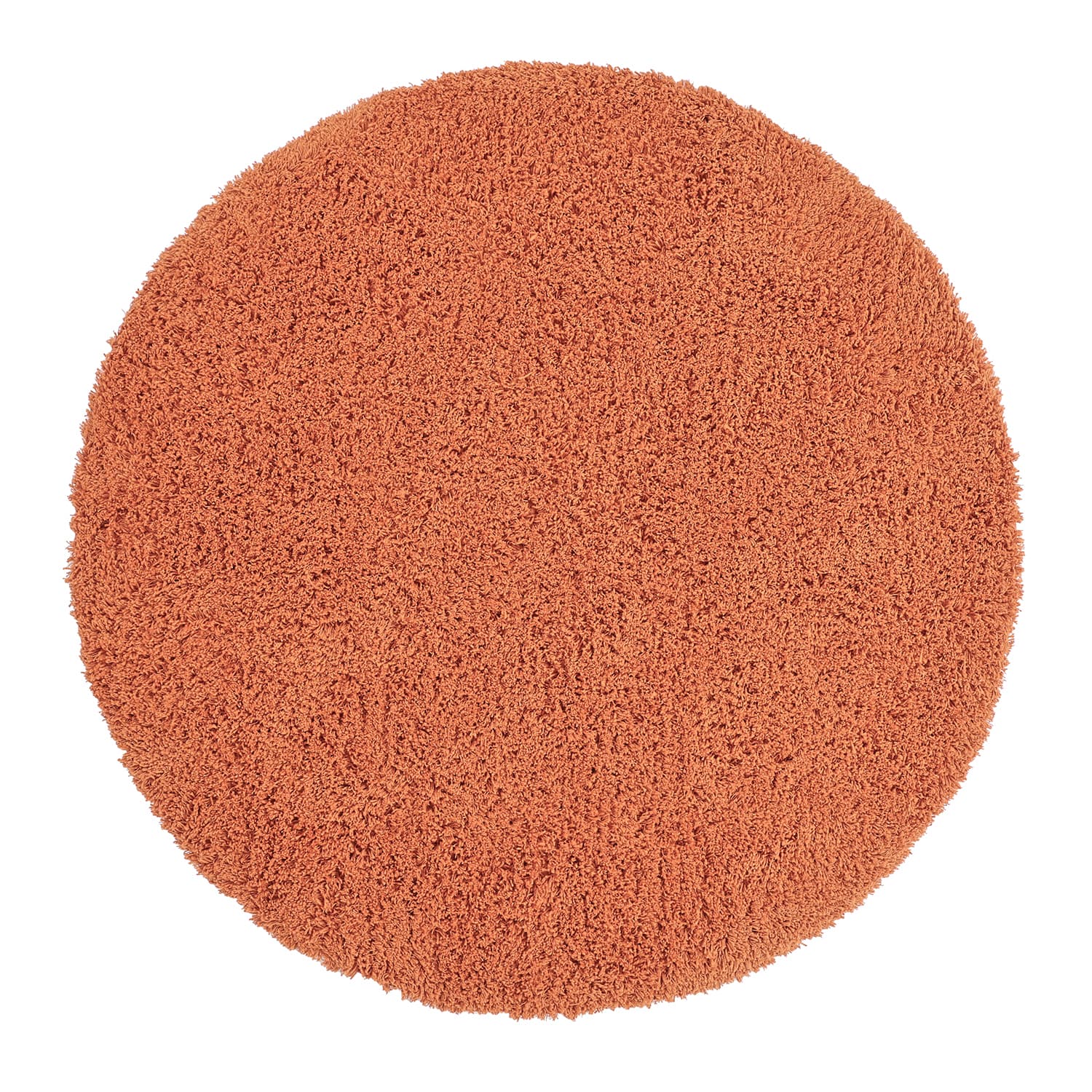 Rund matta - Combarro Solid Cotton Shaggy (ljusorange) (Storlek: Ø 160 cm)