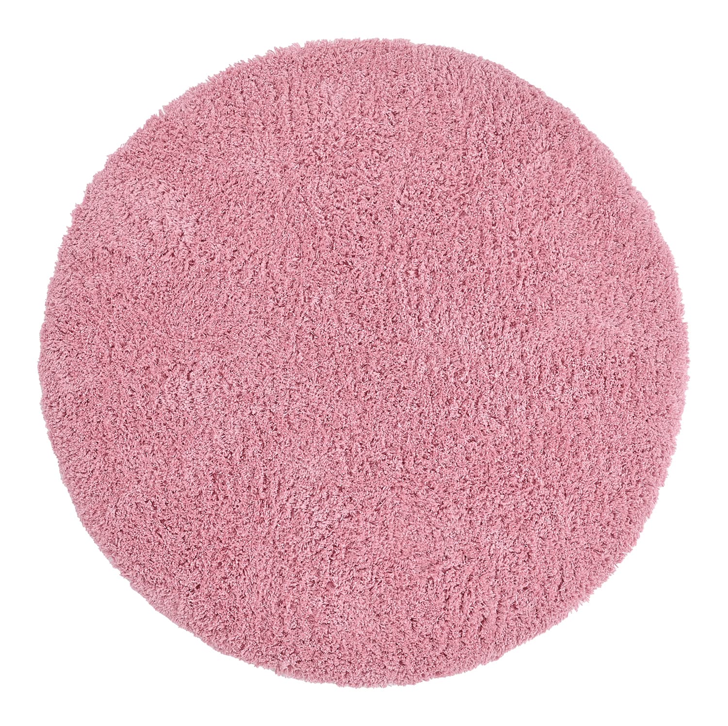 Rund matta - Combarro Solid Cotton Shaggy (ljusrosa) (Storlek: Ø 160 cm)