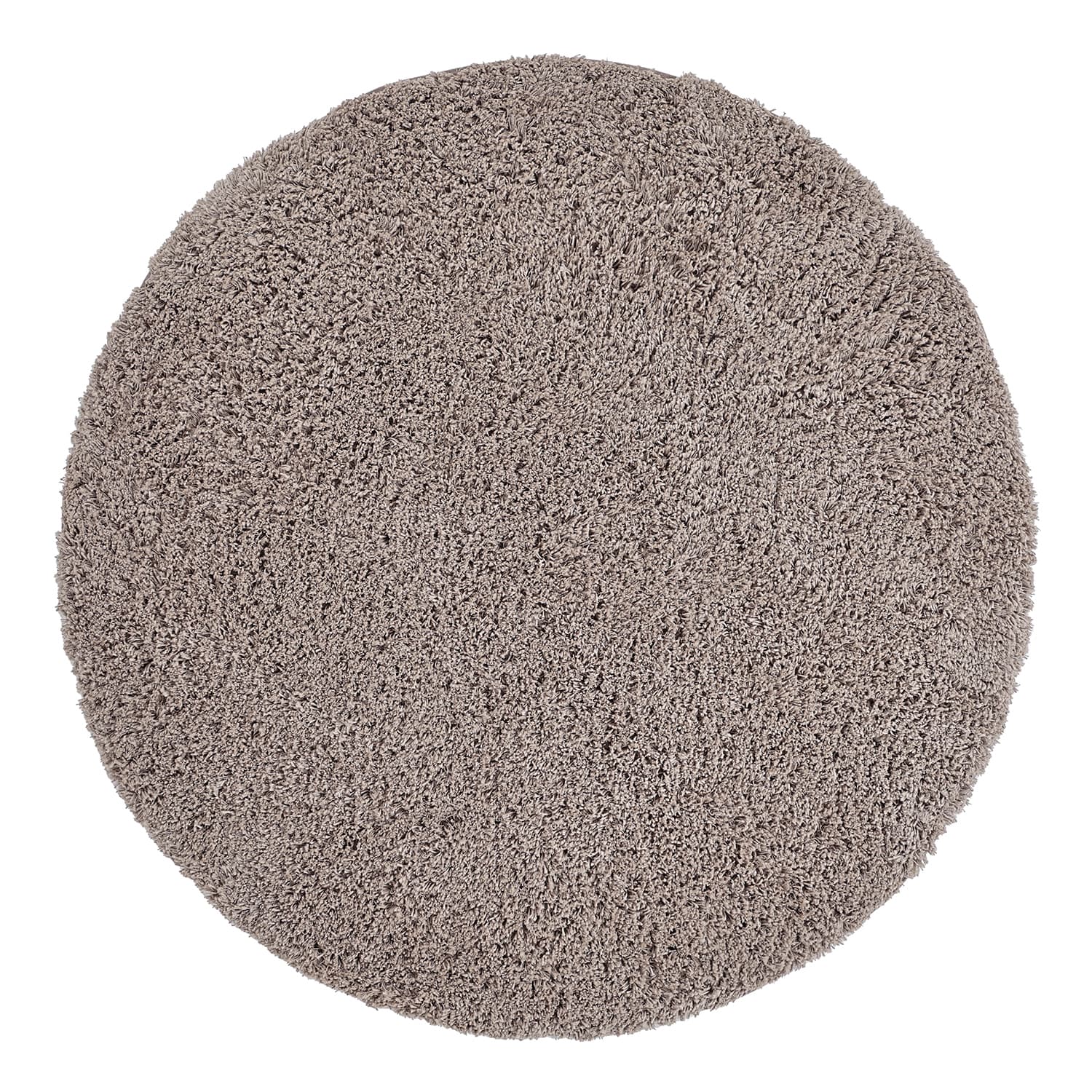 Rund matta - Combarro Solid Cotton Shaggy (taupe) (Storlek: Ø 160 cm)
