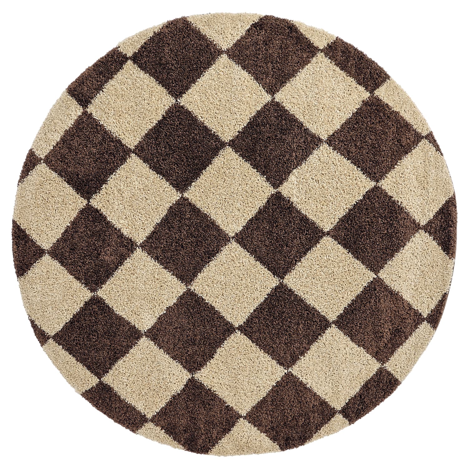Runda mattor - Albi (brun/beige) (Storlek: Ø 200 cm)