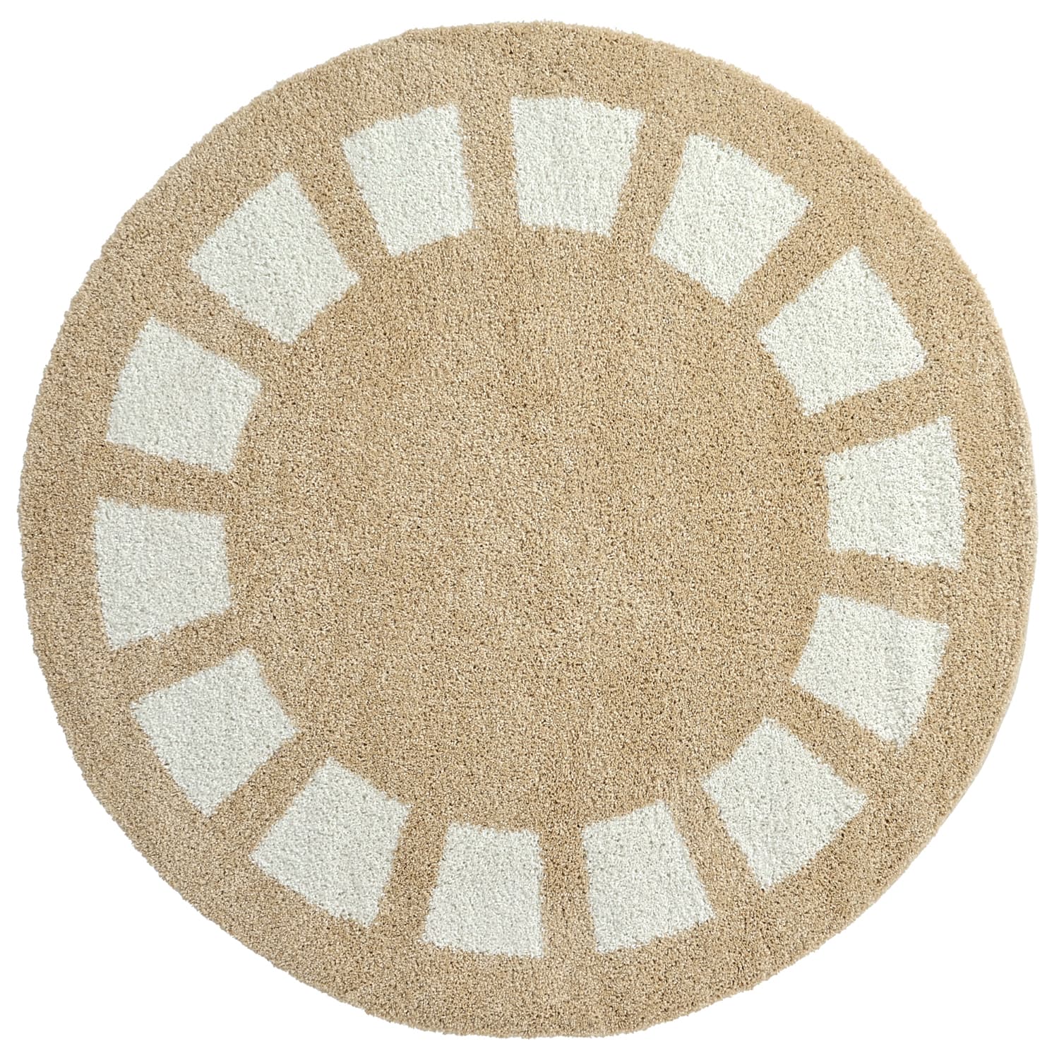 Runda mattor - Asilah (beige/vit) (Storlek: Ø 200 cm)